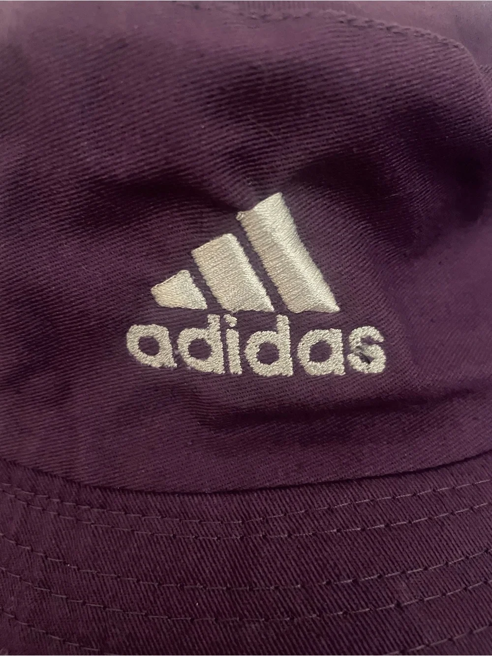 adidas Purple Bucket Hat with White Embroidered Logo